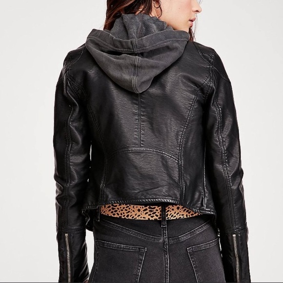 NWT Free People New Dawn Vegan Leather Jacket - Picture 2 of 10